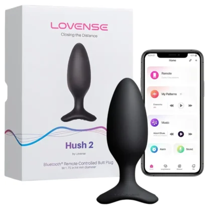 Lovense Hush 2 M - Análny vibrátor ovládaný aplikáciou (45 mm, čierny)