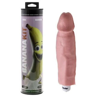 Bananakit - sada na odlievanie penisu s vibrátorom (ružová)