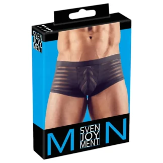 Svenjoyment - Priehľadné, prúžkované boxerky (čierne)