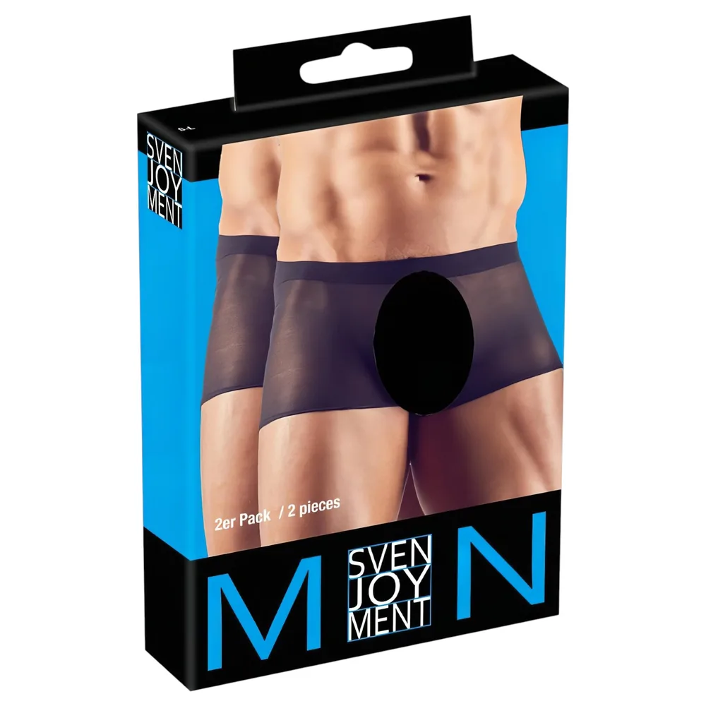 Svenjoyment - boxer set - priehľadný - čierna - 2 diely - S-L