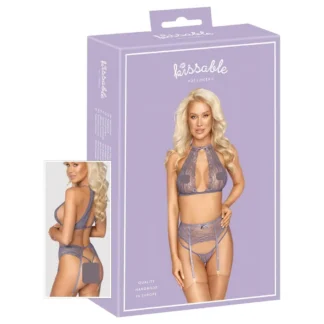 Kissable - čipková súprava spodnej bielizne (fialová)