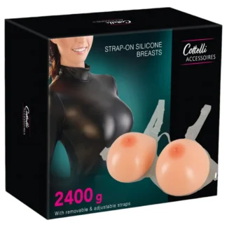 Cottelli - silikónové pripínacie prsia push-up - 2x1200g