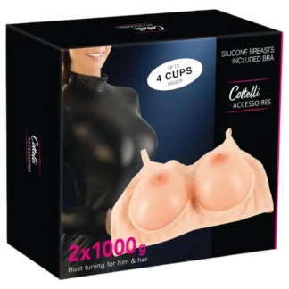 Cottelli - silikónové push-up prsia s podprsenkou - 2x1000g