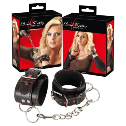 Bad Kitty - putá na ruky srdce - čierne