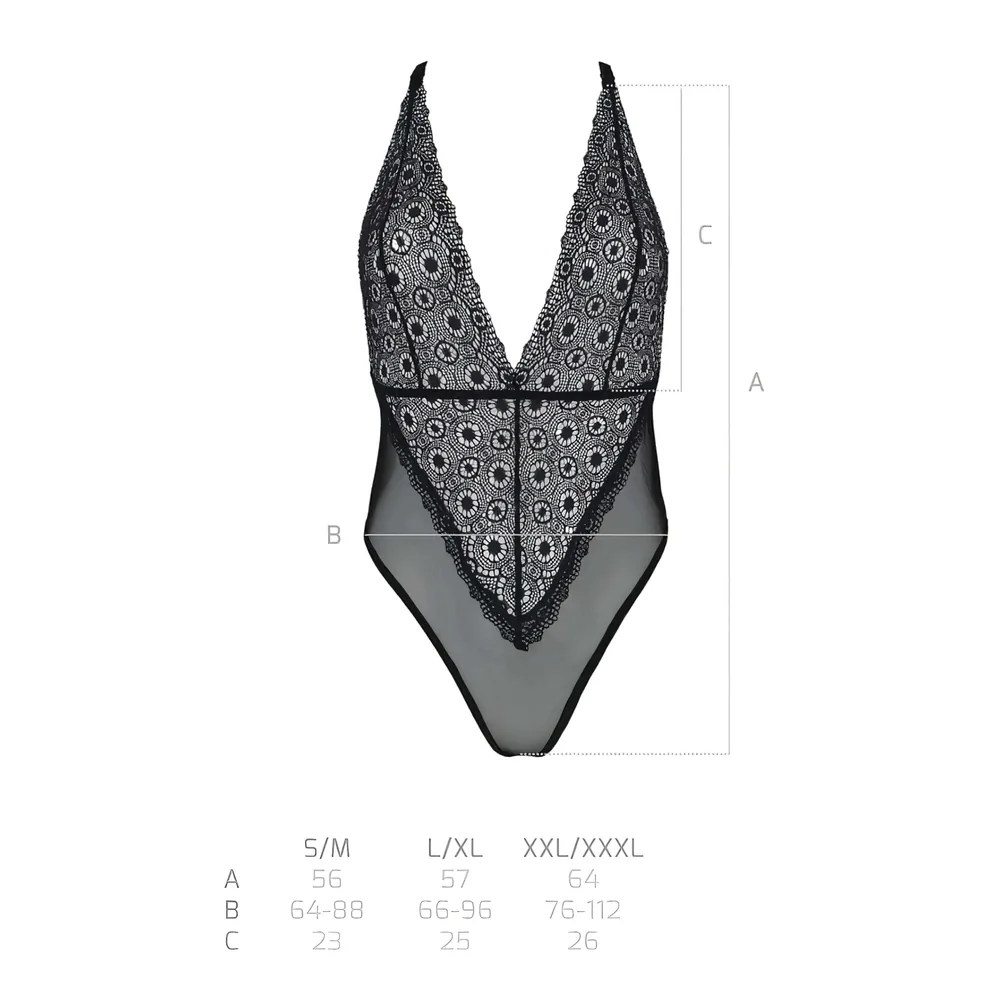 Passion Eco Zinnia - čipkované body (čierne) – Obrázok 2