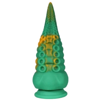 OgazR Octopuss - dildo v tvare chápadla - 21 cm - zeleno-žlté