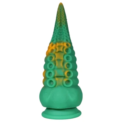 OgazR Octopuss - dildo v tvare chápadla - 21 cm - zeleno-žlté