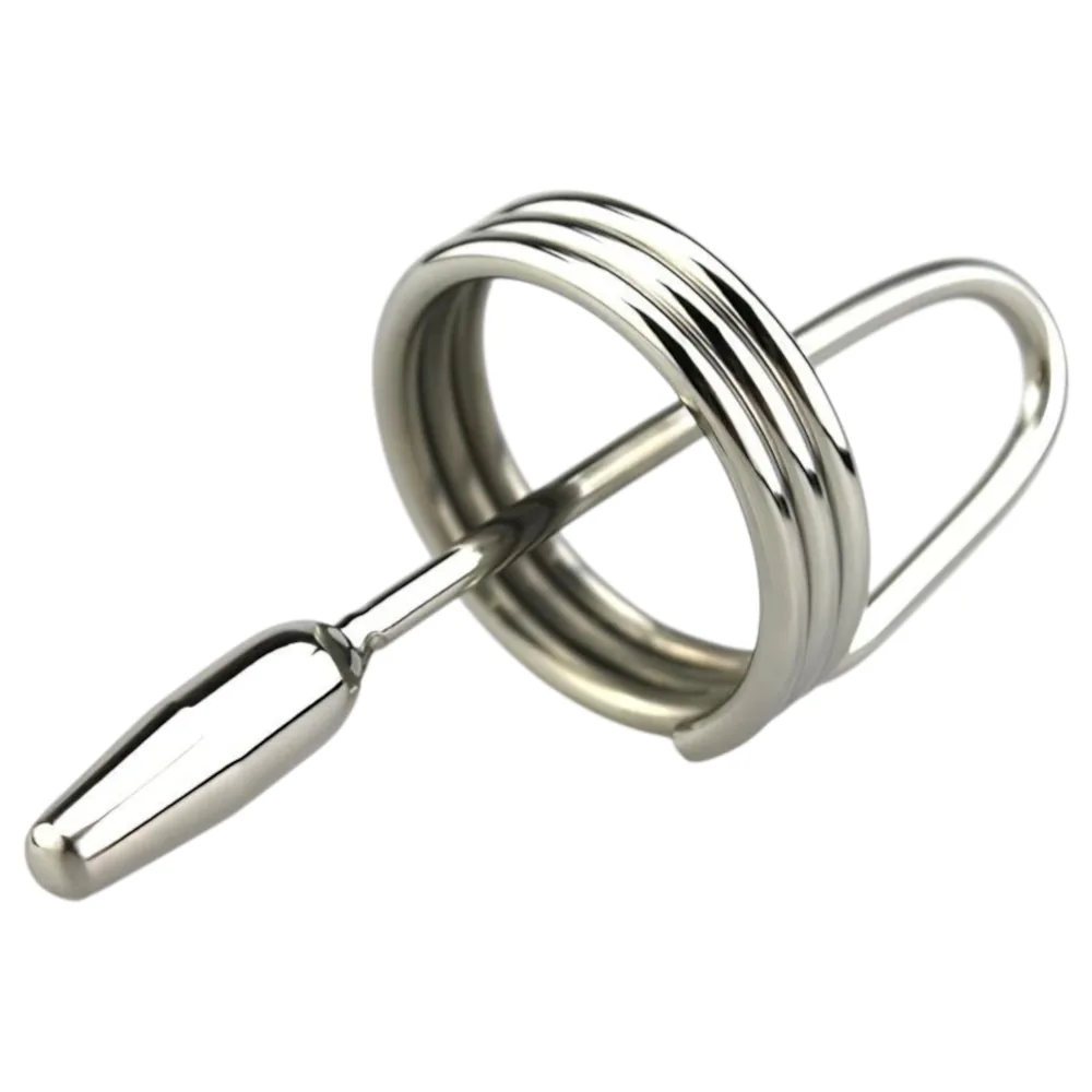 DeepRing - dilatátor s krúžkom - kovový - 9 cm - strieborný
