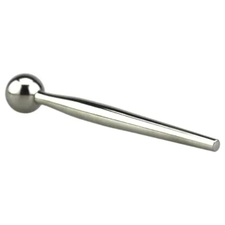 FukR - dilatátor do penisu s guľôčkami - kovový - 8 cm - strieborný