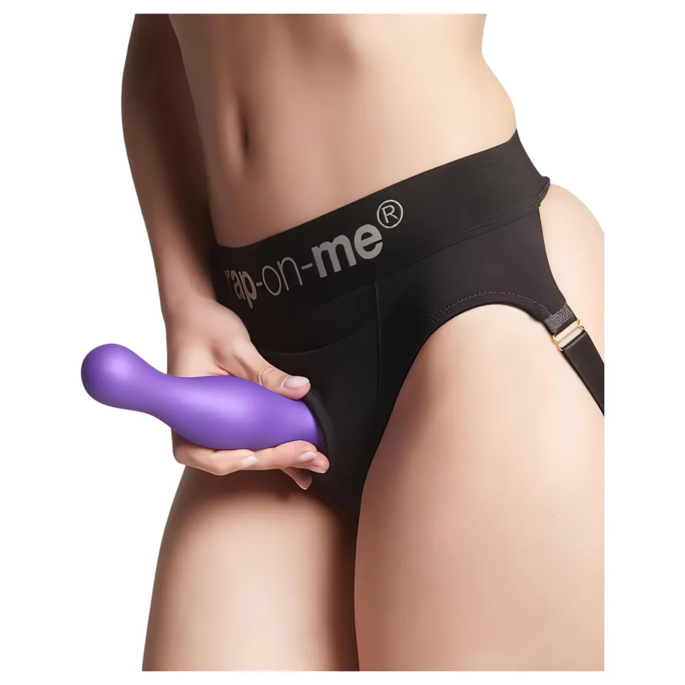 Strap-on-me Curvy S - vlnitý dildo s prísavkou (fialový) – Obrázok 4