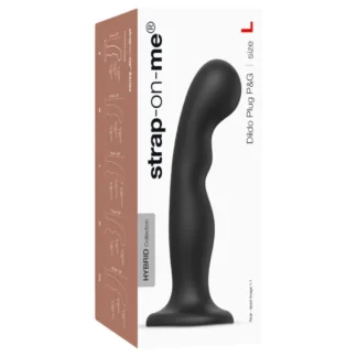 Strap-on-me P&G L - ohybný dildo s prísavkou - čierny