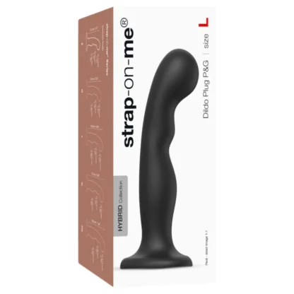 Strap-on-me P&G L - ohybný dildo s prísavkou - čierny