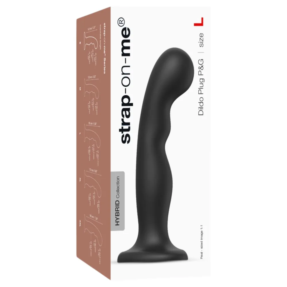 Strap-on-me P&G L - ohybný dildo s prísavkou - čierny