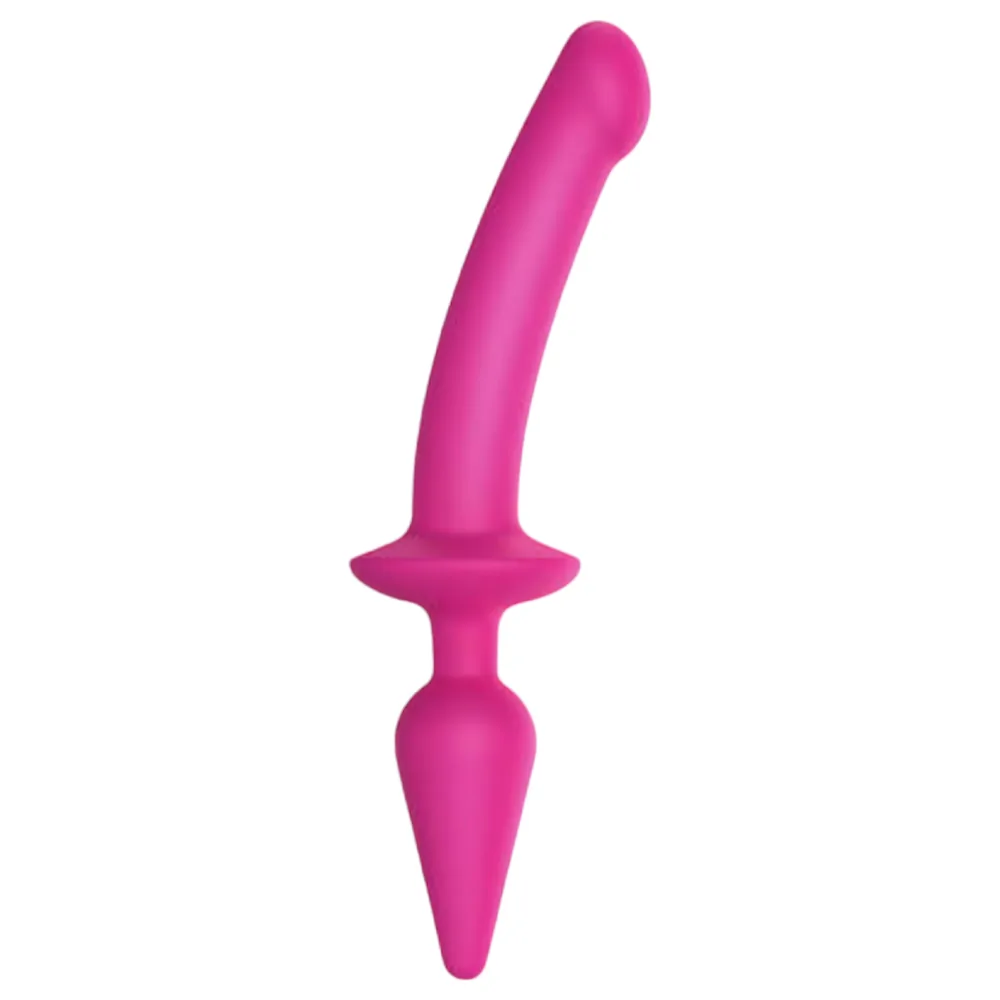 Strap-on-me Switch Semi-Realistic L - 2v1 silikónové dildo (ružové)