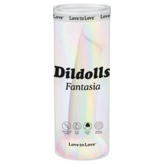Dildolls Fantasia - prísavkový silikónový dildó (pruhovaný)