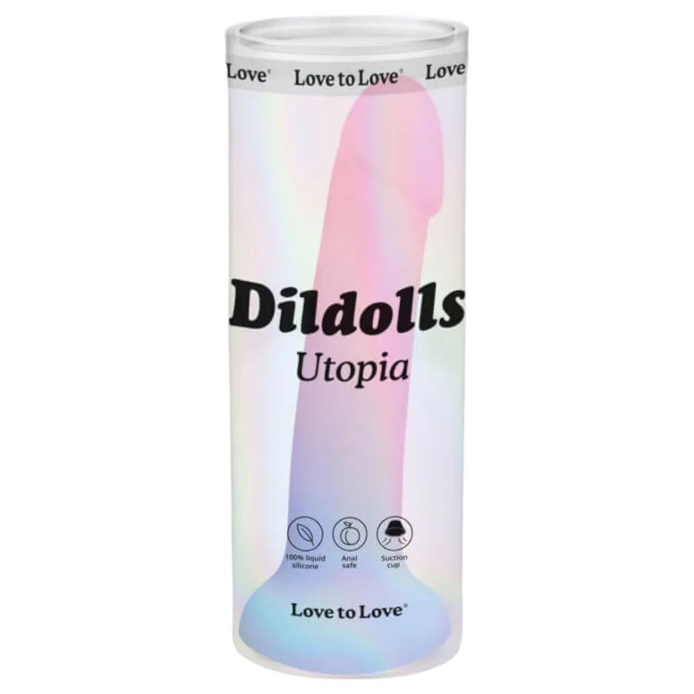 Dildolls Utopia - realistický dildo s prísavkou - silikón, farebný