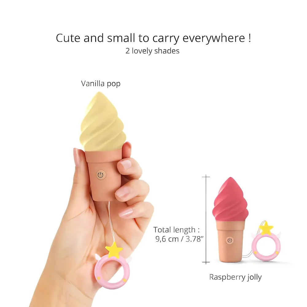 Love to Love Cand Ice - nabíjateľný klitorálny vibrátor (vanilka) – Obrázok 3