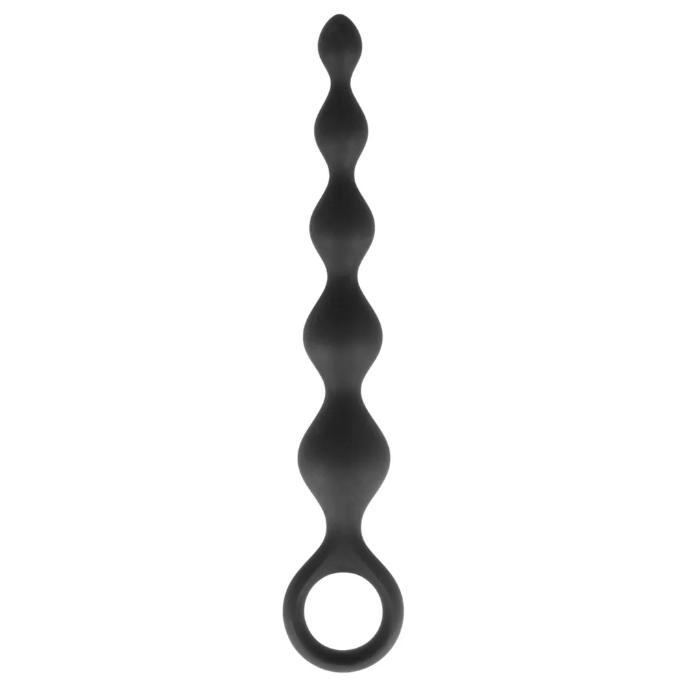 Dorcel Deep Feel - korálkový análny dildo (čierny)