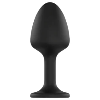 Dorcel Geisha Plug Diamond XL - čierny análny plug s bielymi kameňmi