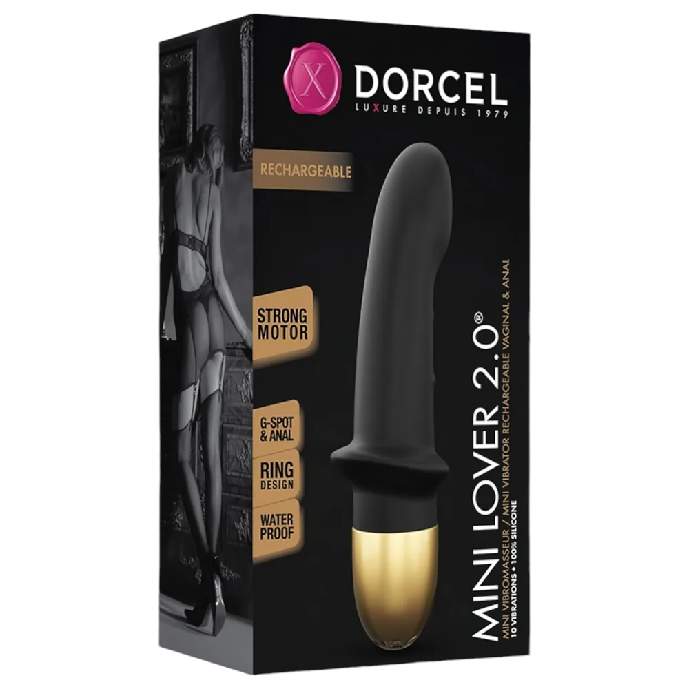 Dorcel Mini Lover 2.0 - nabíjací, G-bod vibrátor (čierno-zlatý) – Obrázok 2