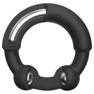 Dorcel - erekčný krúžok na penis - s kovovou výstužou - čierny