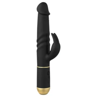 Dorcel - vibrátor s pohyblivým klitorisovým stimulátorom - čierny
