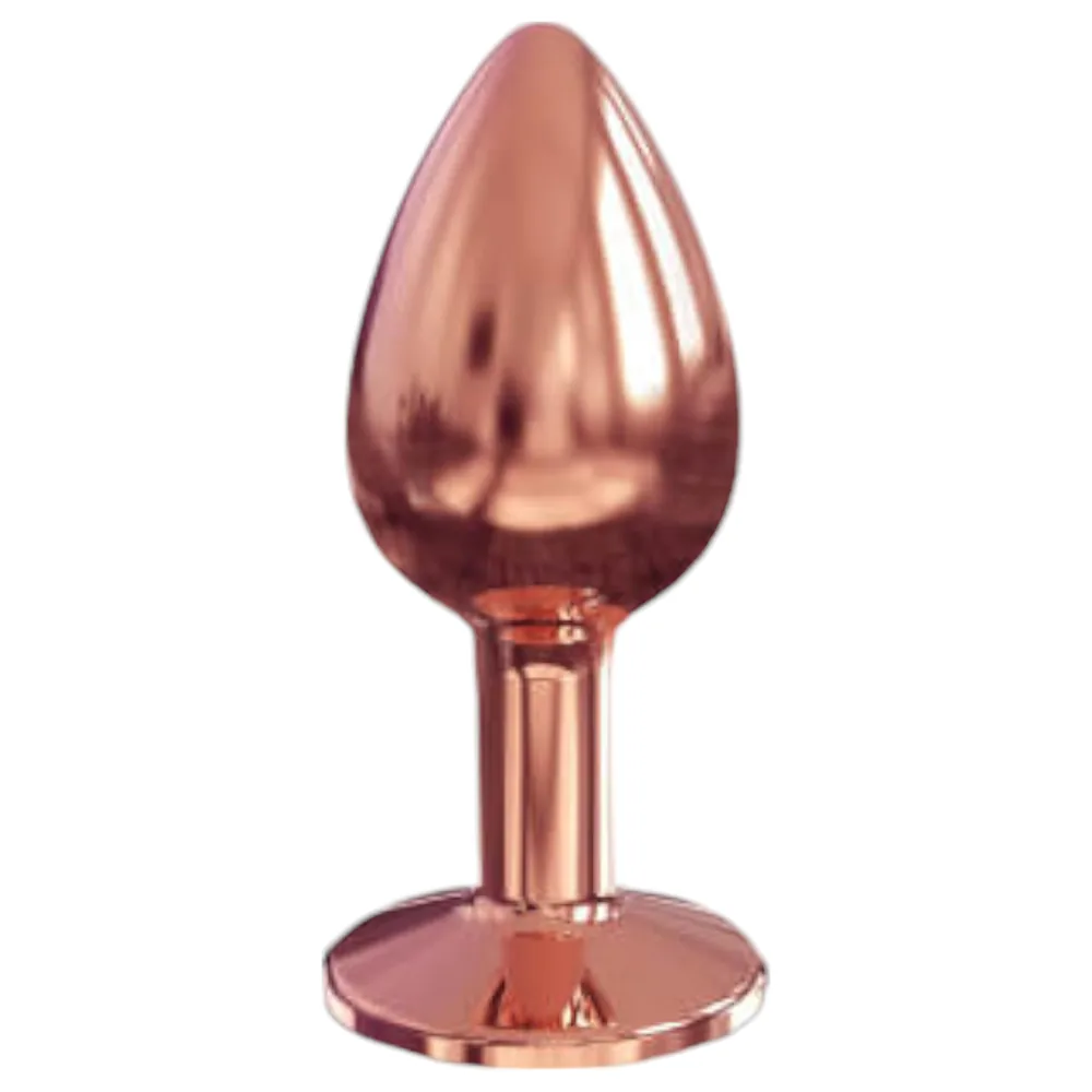 Dorcel Diamond Plug S - hliníkový análny kolík - malý (ružovozlatý)