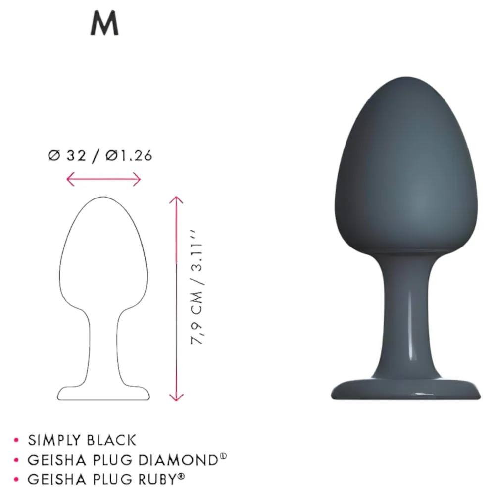 Dorcel Geisha Plug M - guľôčkový análny kolík (čierny) – Obrázok 2