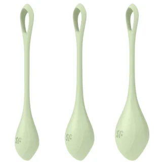 Satisfyer - venušine guľôčky - sada 3 ks - zelené