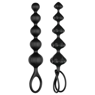 Satisfyer Love Beads - análne korálky set - čierne