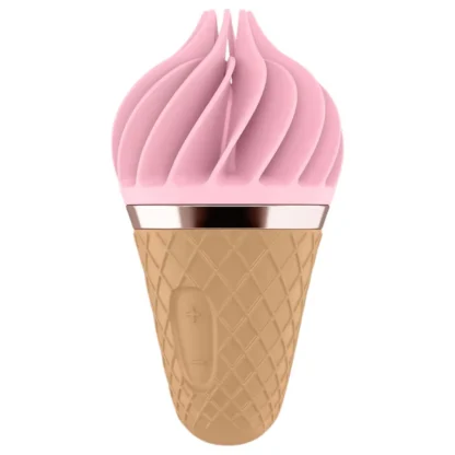 Satisfyer Sweet Treat - nabíjací rotačný vibrátor na klitoris - ružovo-hnedý