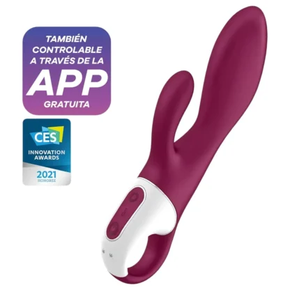 Satisfyer Heated Affair - vibrátor s výhrevom a ramenom na klitoris - červený