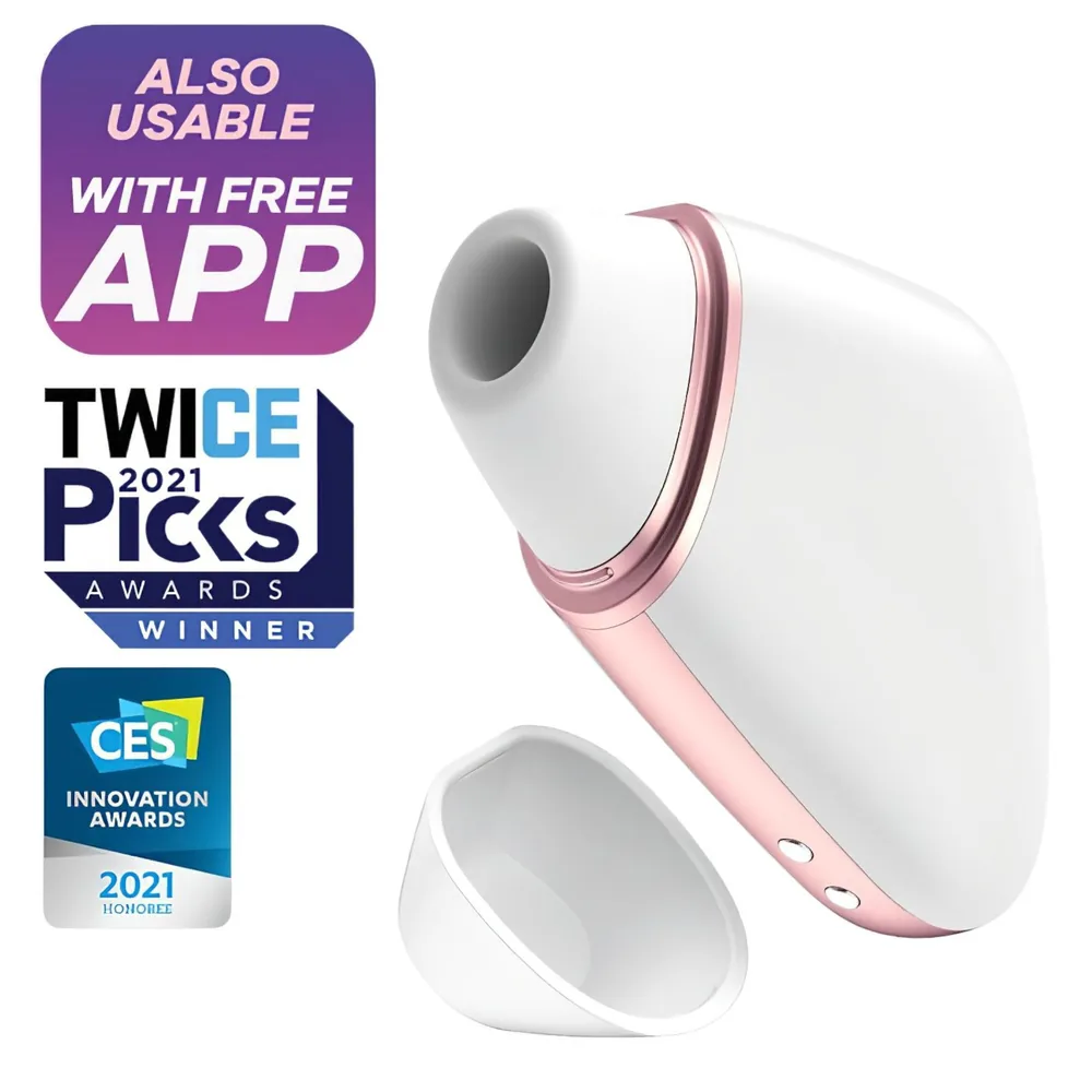 Satisfyer Love Triangle - aplikáciou ovládaný klitorálny stimulátor s tlakovými vlnami (biely)
