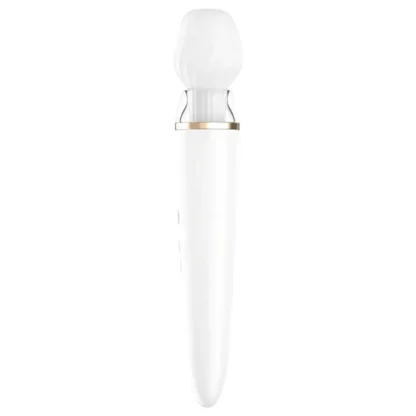 Satisfyer Double Wand-er - masážny vibrátor ovládaný aplikáciou (biely)