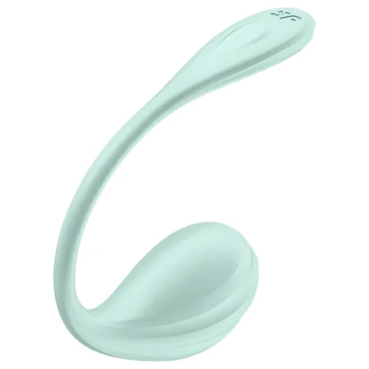 Satisfyer Smooth Petal - vibrátor vo vajíčku ovládaný aplikáciou (zelený)