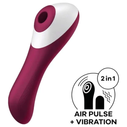 Satisfyer Dual Crush 2v1 stimulátor klitorisu + vibrátor na bod G (červený)