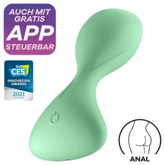 Satisfyer Trendsetter - análny vibrátor ovládaný aplikáciou (zelený)