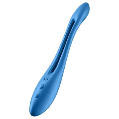 Satisfyer - vibračný párový stimulátor - flexibilný, dobíjací - modrý