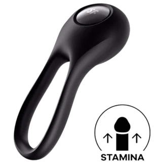 Satisfyer Majestic Duo - vibračný vodeodolný erekčný krúžok - čierny