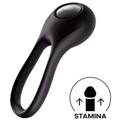 Satisfyer Majestic Duo - vibračný vodeodolný erekčný krúžok - čierny