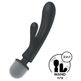 Satisfyer Triple Lover - vibrátor na G-bod a klitoris - strieborný