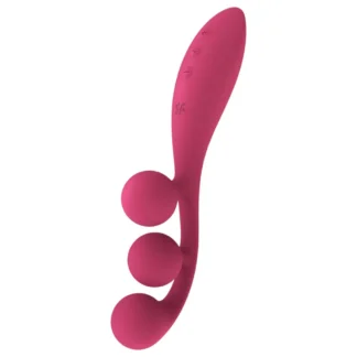 Satisfyer Tri Ball 1 - vibrátor na klitoris aj bod G - dobíjací - červený