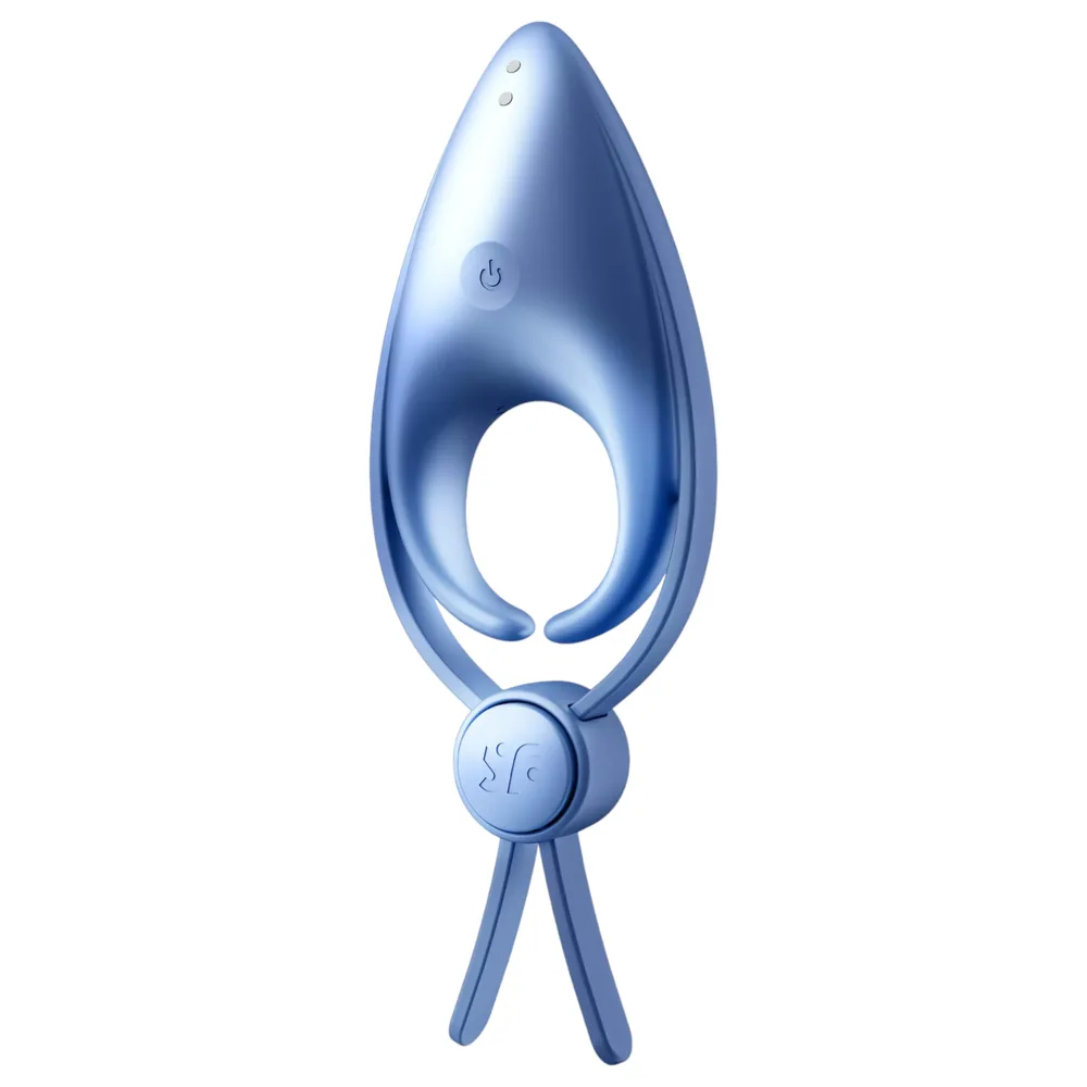 Satisfyer Sniper - vibračný erekčný krúžok - nabíjací - modrý
