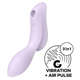 Satisfyer Curvy Trinity 2 - stimulátor klitorisu a vibrátor 2v1 - fialový