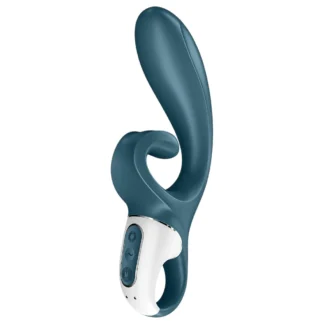 Satisfyer Hug Me - vibrátor s dráždiacim ramienkom na klitoris ovládaný aplikáciou (modrý)