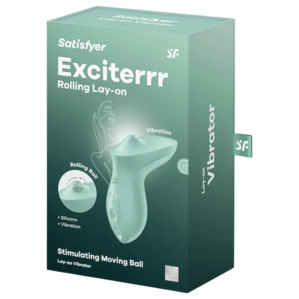 Satisfyer Exciterrr - klitorálny vibrátor s rotujúcimi perlami - zelený – Obrázok 2