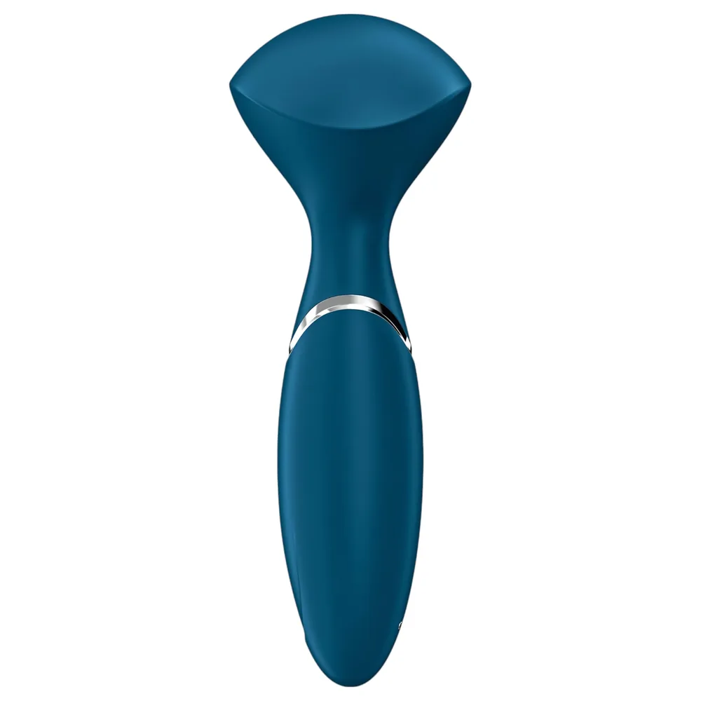 Satisfyer Mini Wand-er - vodotesný masážny vibrátor (modrý) – Obrázok 2
