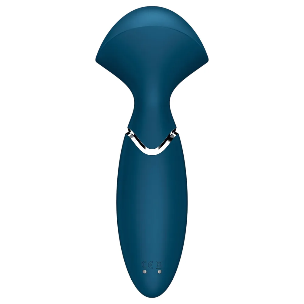 Satisfyer Mini Wand-er - vodotesný masážny vibrátor (modrý) – Obrázok 3