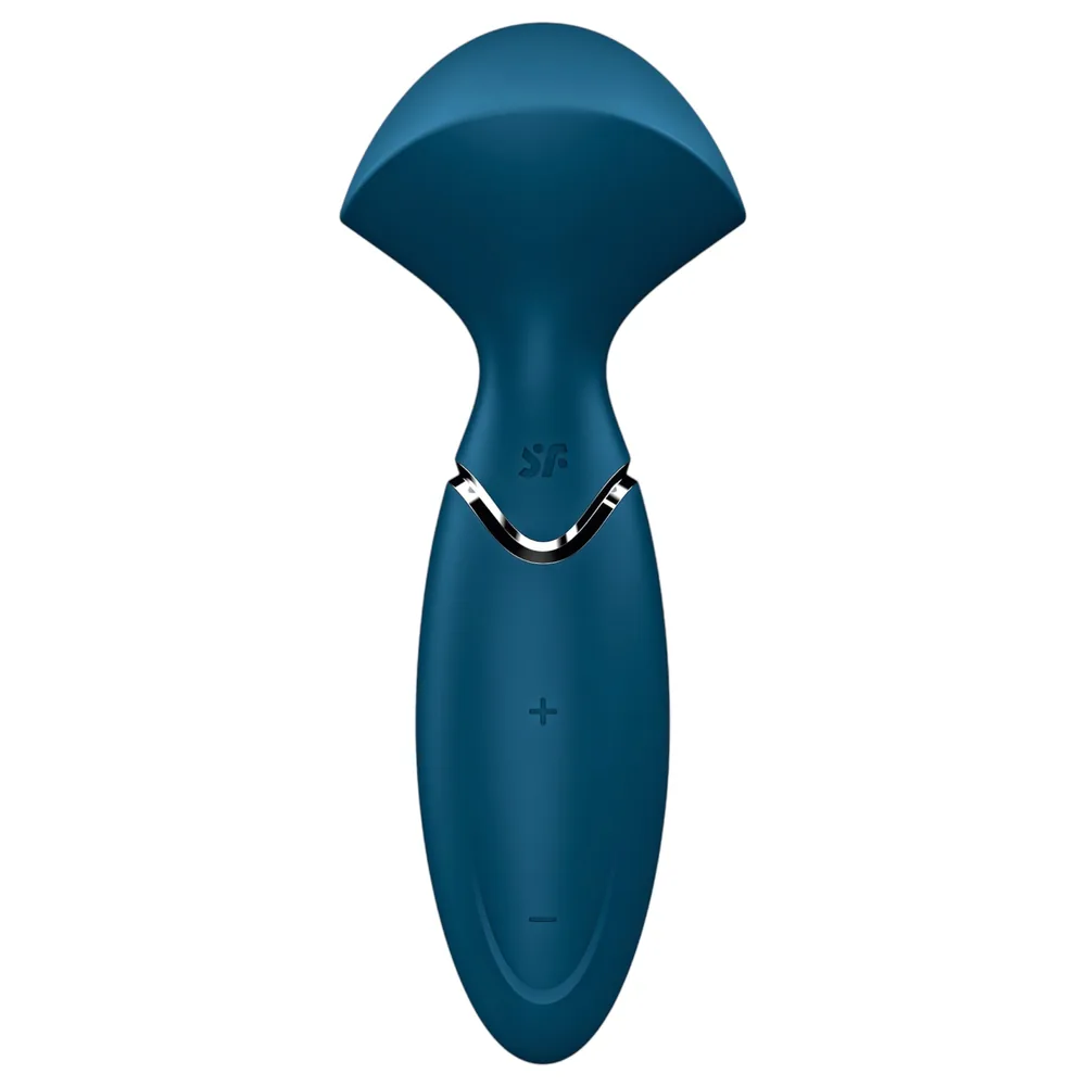 Satisfyer Mini Wand-er - vodotesný masážny vibrátor (modrý) – Obrázok 5
