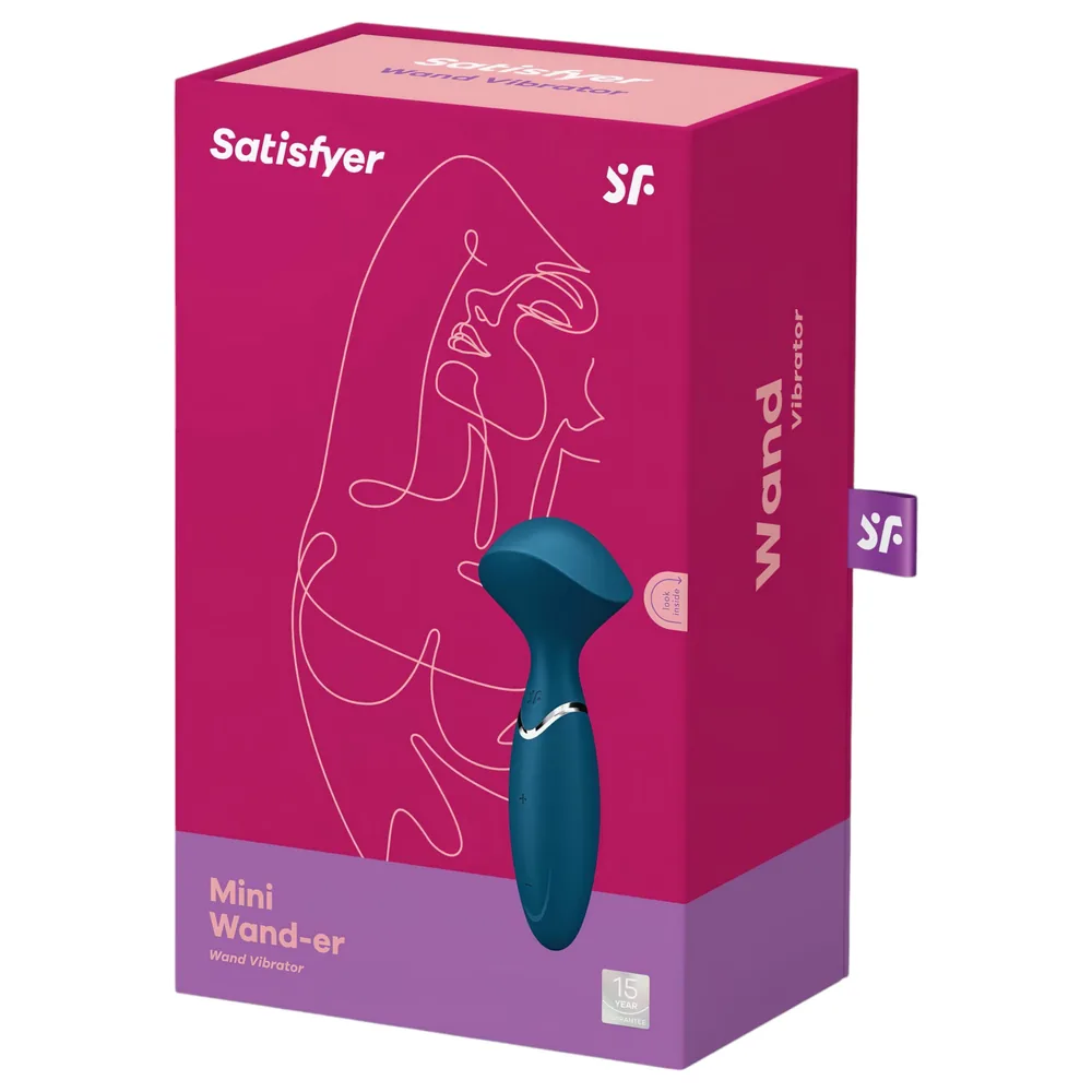 Satisfyer Mini Wand-er - vodotesný masážny vibrátor (modrý) – Obrázok 6